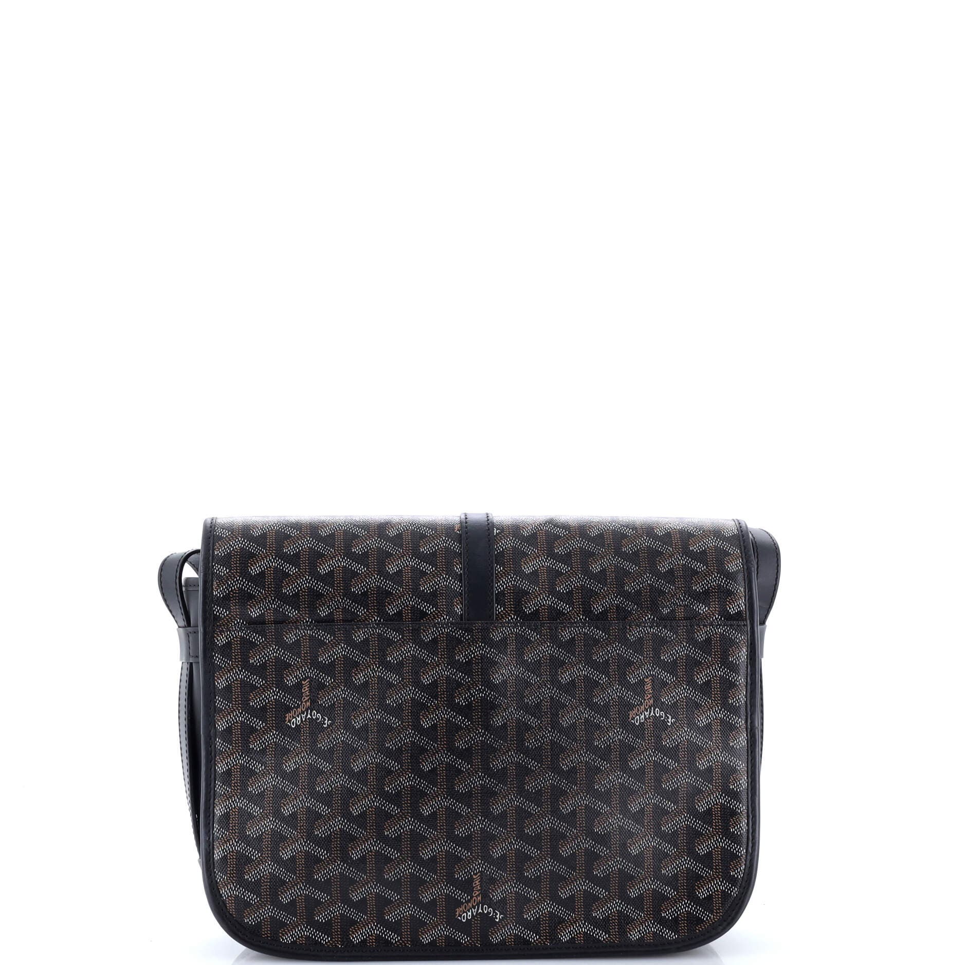 Pre-Owned Goyard Belvedere II Messenger Bag Coated Canvas MM, Alternate, color, Black