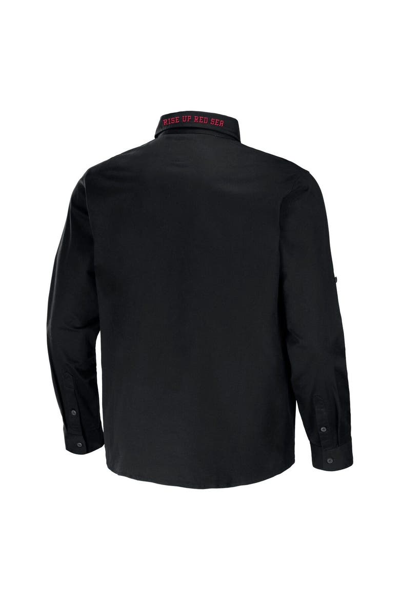 Men's NFL x Darius Rucker Collection by Fanatics Black Arizona Cardinals Convertible Twill Long Sleeve Button-Up Shirt, Alternate, color, Black