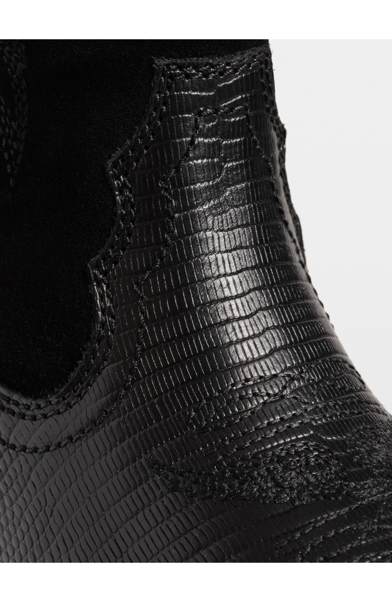 Tex Western Wild Leather Western Boot, Alternate, color, BLACK