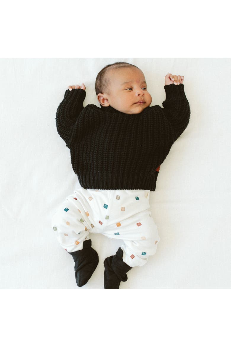 organic cotton chunky knit sweater, Main, color, shadow