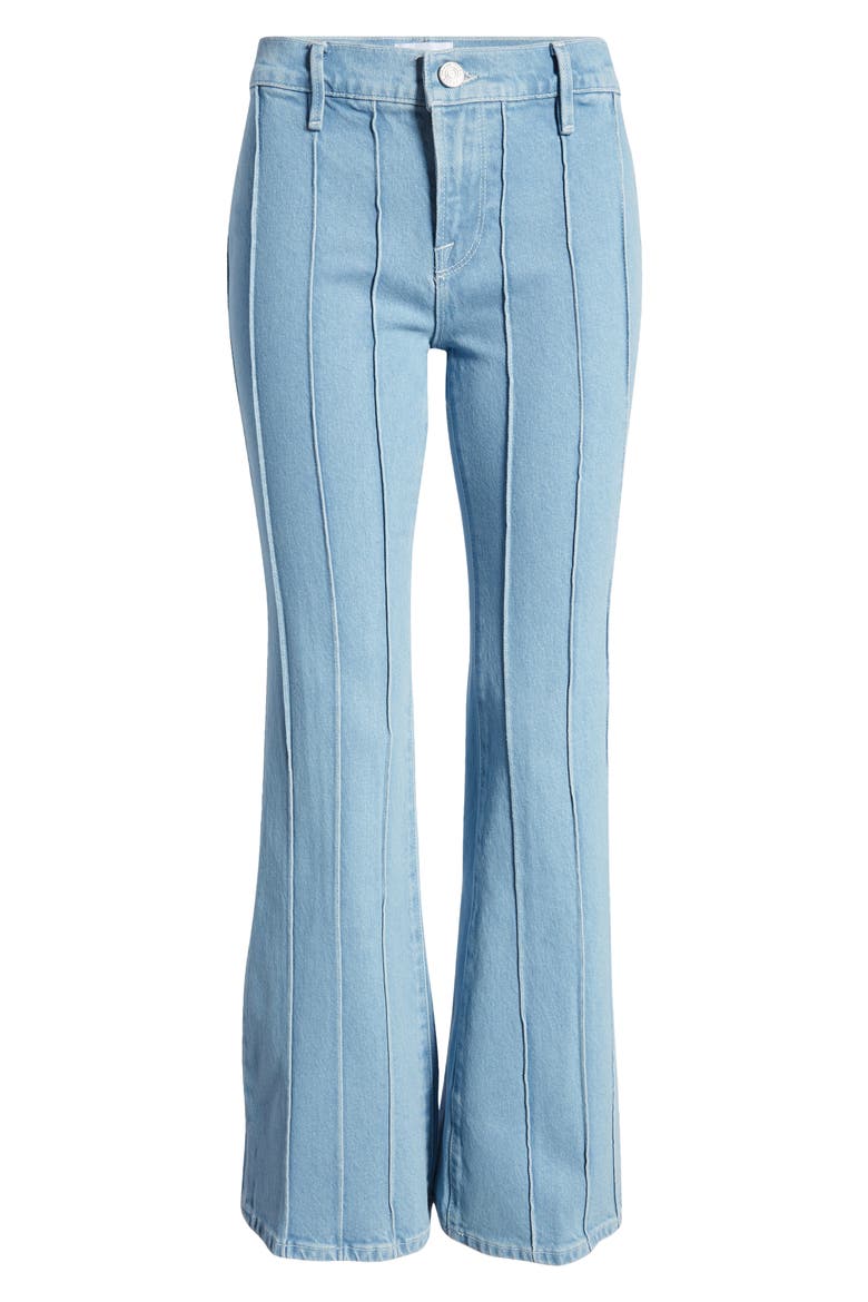 The Pintuck Low Rise Flare Jeans, Alternate, color, VANDERBILT