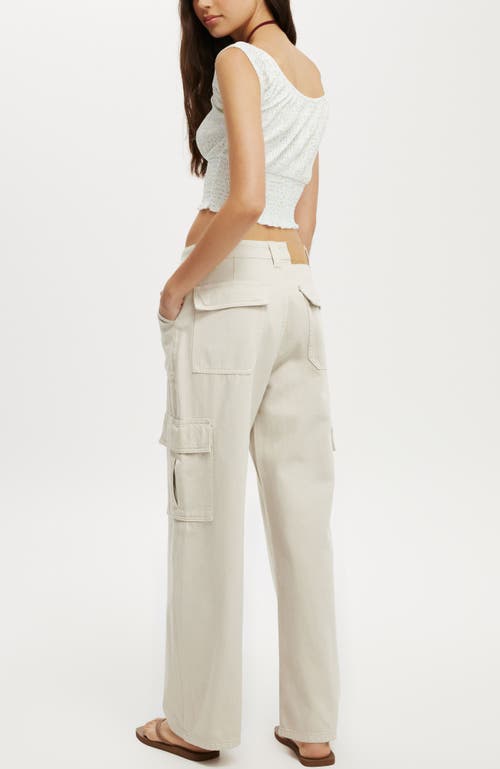 Shop Cotton On Relaxed Cargo Jean In Soft Taupe