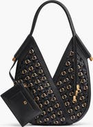 Donna Karan New York Baldwin Woven Grommet Mini Shoulder