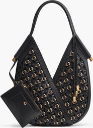 Donna Karan New York Baldwin Woven Grommet Mini Shoulder