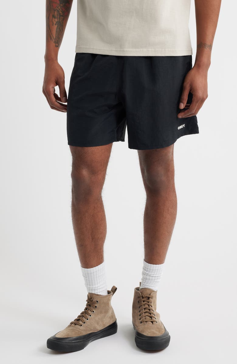 Obey Easy Bold Nylon Shorts, Main, color, 