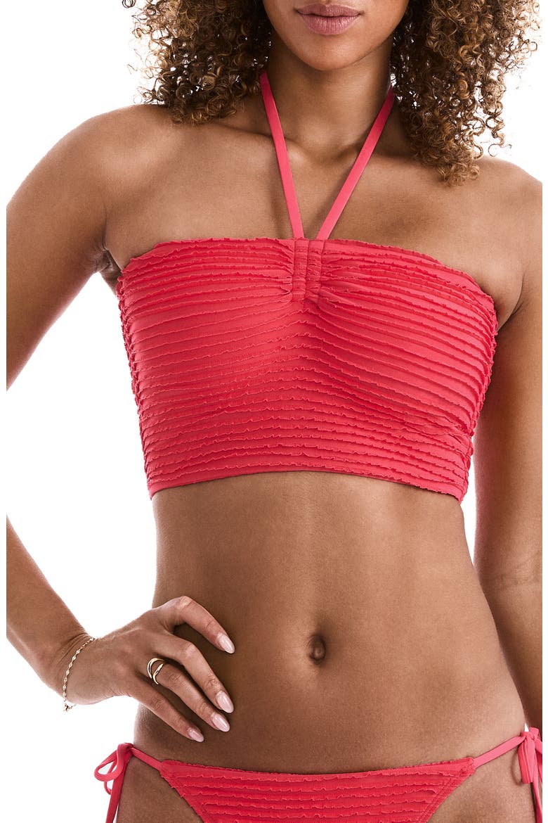 Hayden Crop Tankini Top, Main, color, HOT CORAL