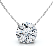 Bliss Diamond 4Ct Floating Diamond Solitaire Pendant 14k Gold 18" Women's Necklace Lab Grown