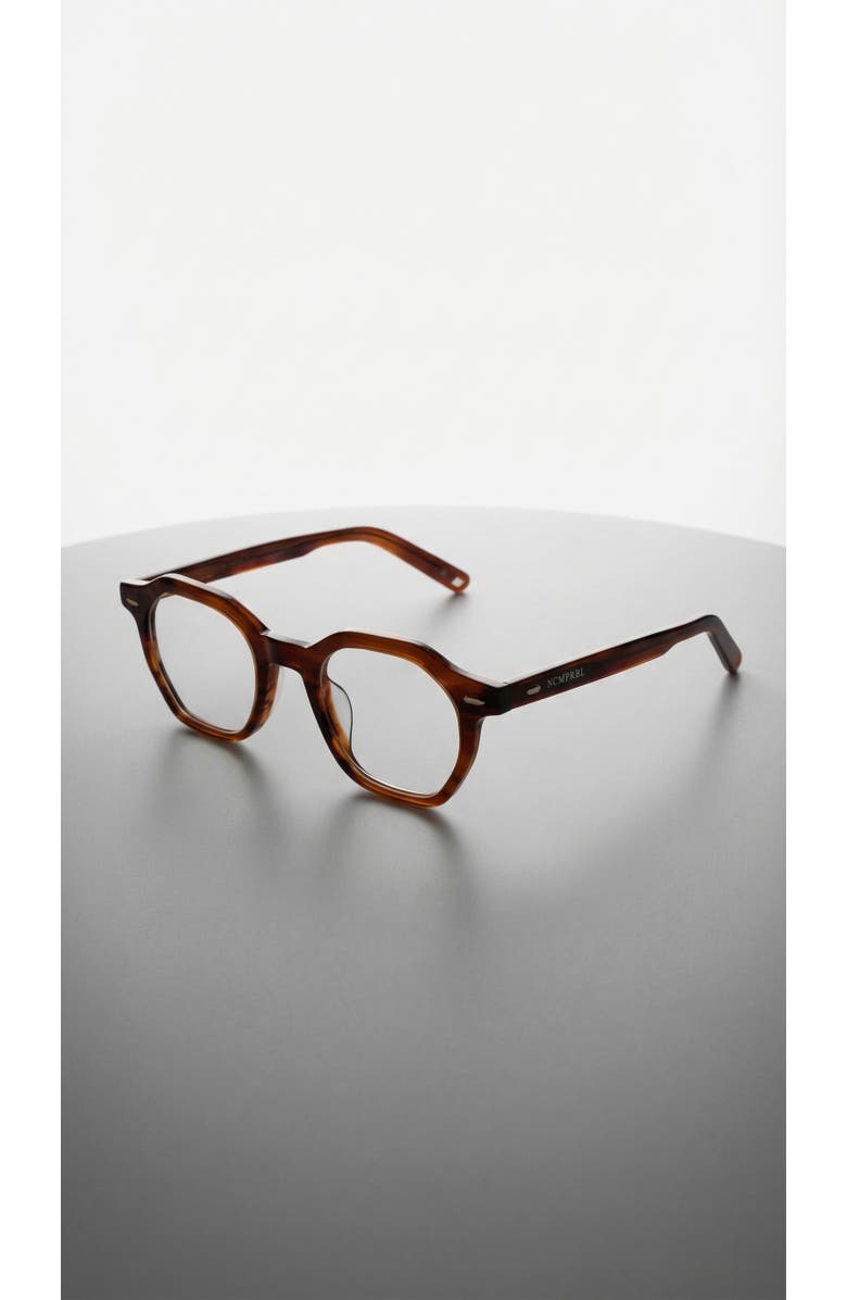NCMPRBL Oakwood 46mm Geometric Eyeglasses, Main, color, Orange Sandalwood