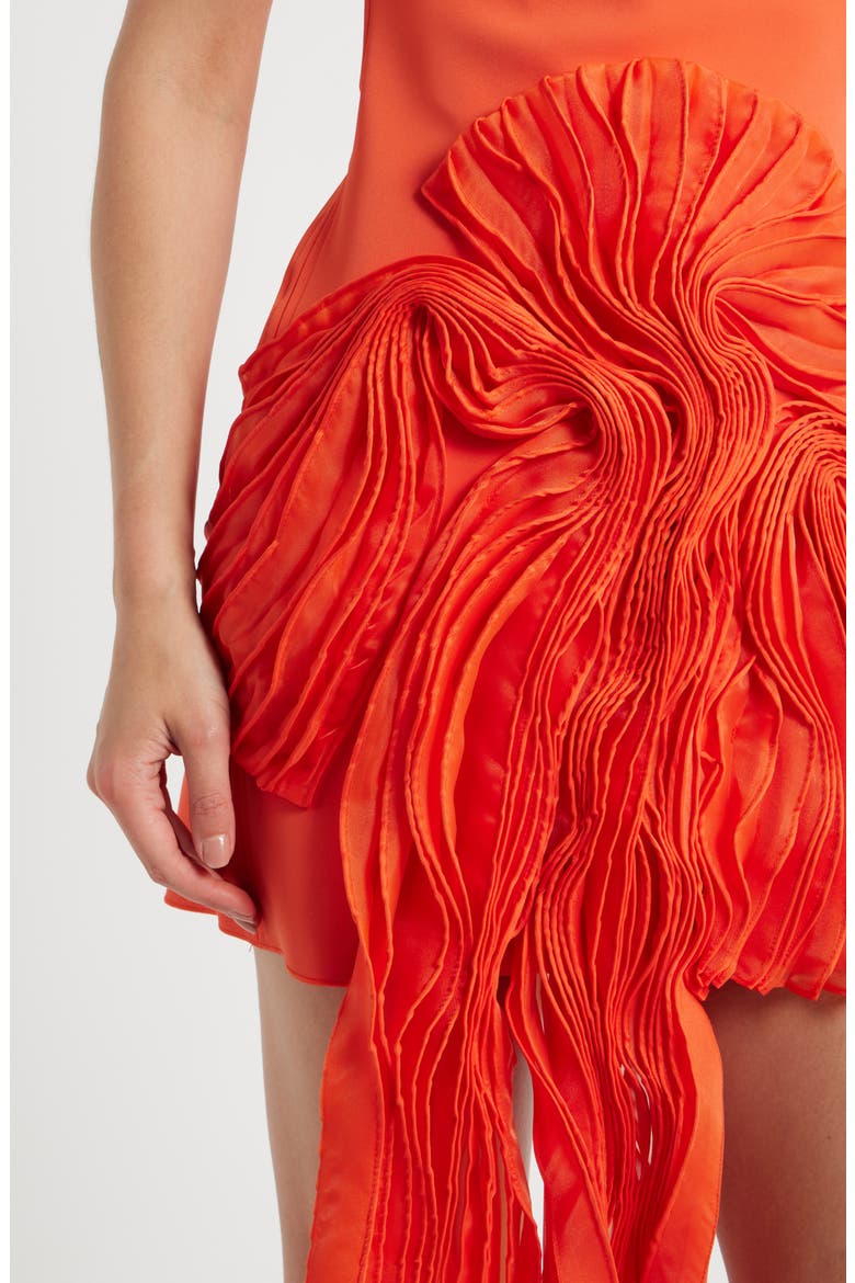 Aberleigh Drape Cocktail Minidress, Alternate, color, CHILLI