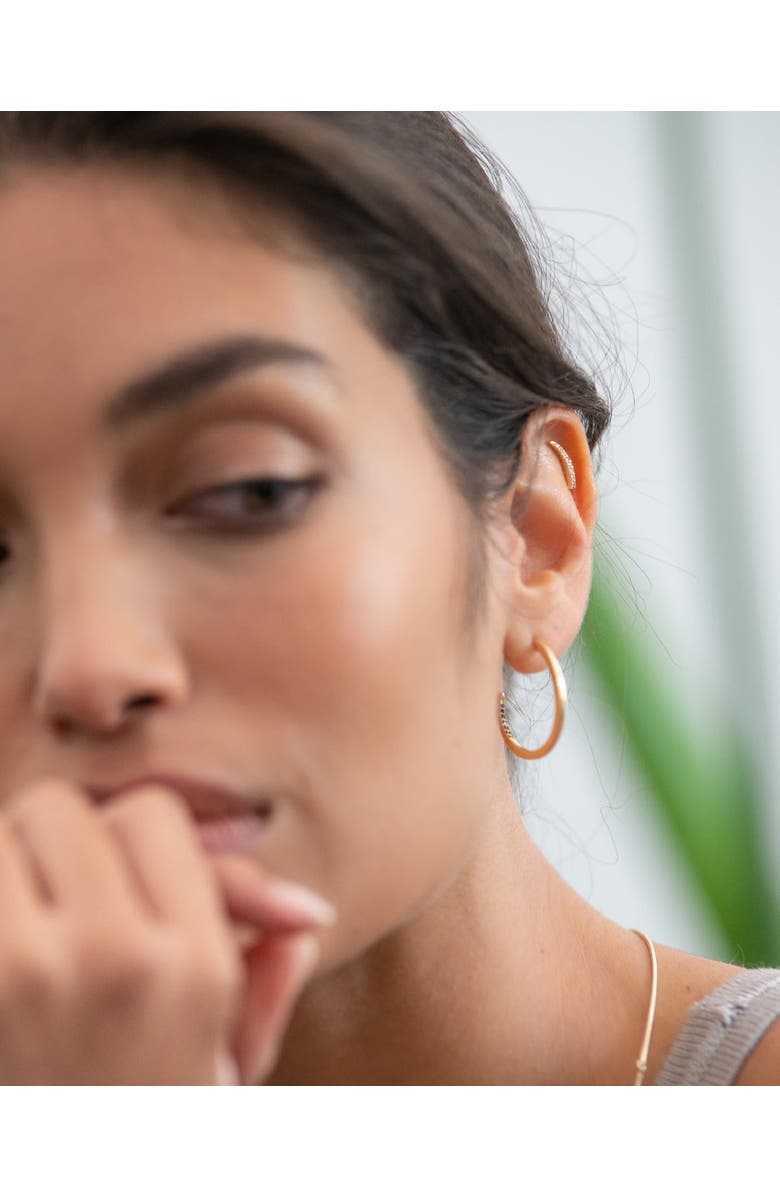 Eloise Jewelry Mini Crescent Moon Single Earring. Handmade in Italy, Alternate, color, Left Side Gold Plated