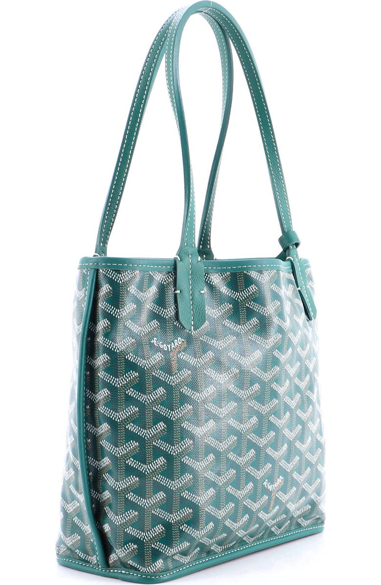 Pre-Owned Goyard Anjou Reversible Tote Coated Canvas Mini, Alternate, color, Green