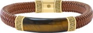 EFFY Leather & Tiger Eye Bracelet