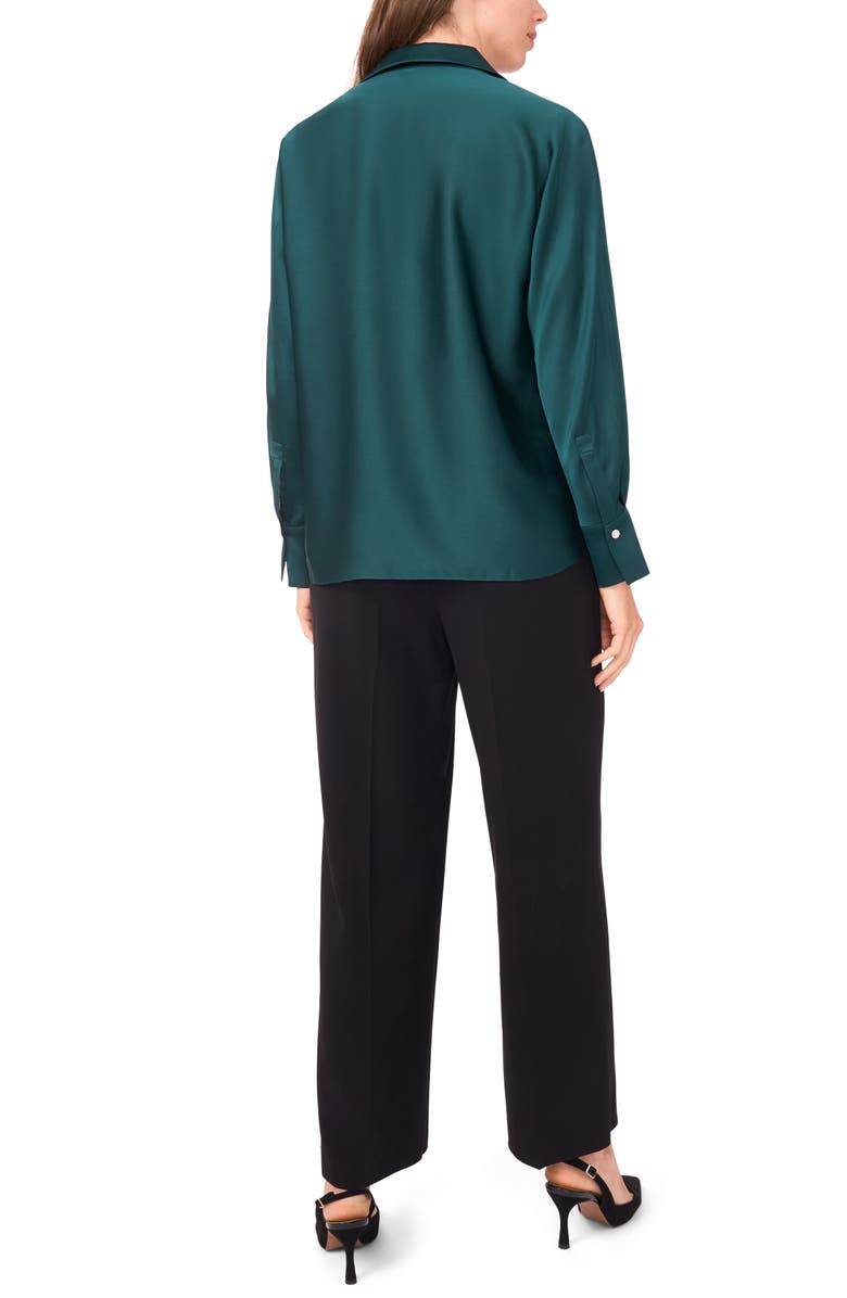 Halogen<sup>®</sup> Charmeuse Button-Up Shirt, Alternate, color, June Bug