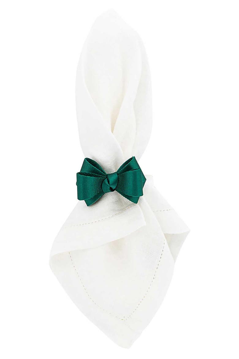 Tuxedo Set of 4 Napkin Rings, Alternate, color, EVERGREEN