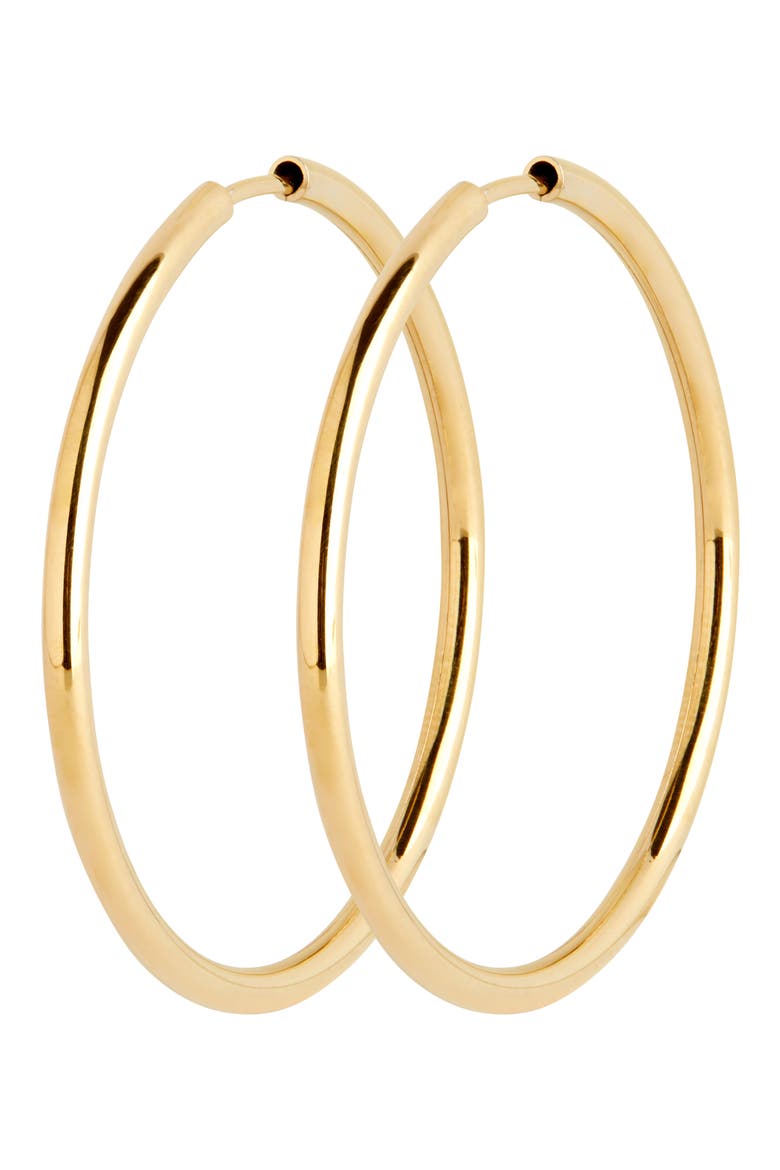 Senorita 35mm Endless Hoop Earrings, Main, color, HIGH POLISHED GOLD