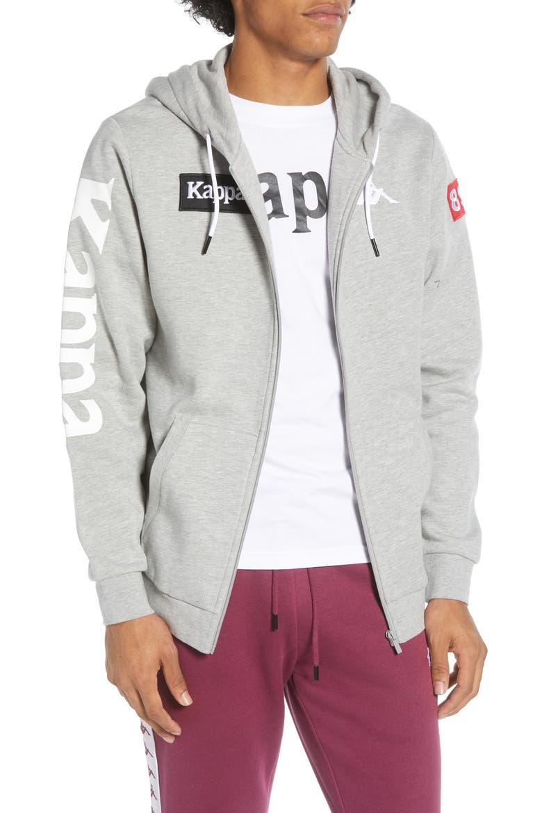 Authentic LA Beris Zip Hoodie, Main, color, GREY