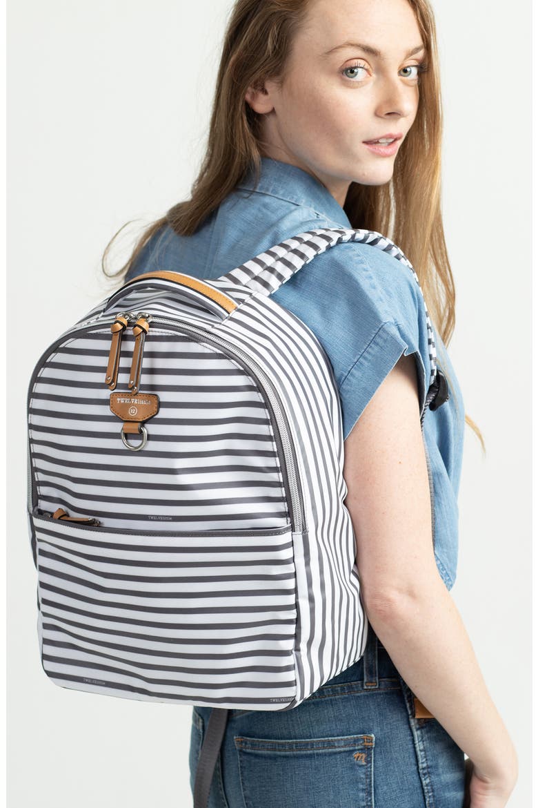 Mini-Go Water Resistant Diaper Backpack, Alternate, color, STRIPE