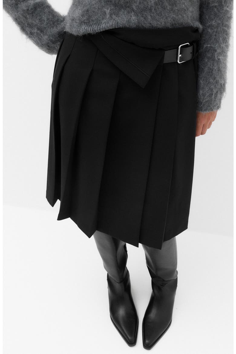 Pleated Skirt, Alternate, color, BLACK