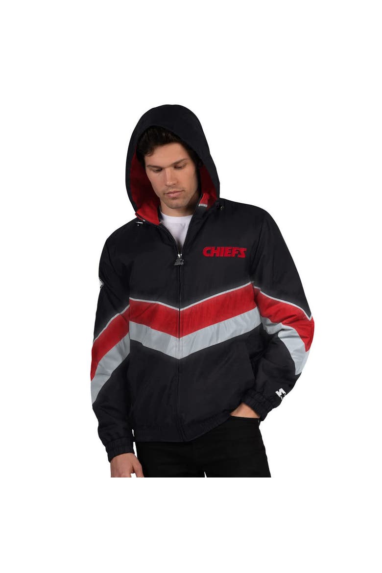 Men's Starter Black/Red Kansas City Chiefs Thursday Night Gridiron Full-Zip Jacket, Main, color, Black
