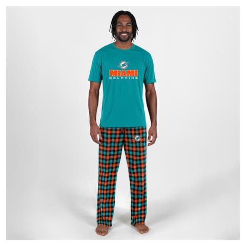 Men's Concepts Sport Aqua Miami Dolphins Big & Tall Highland Sleep Set