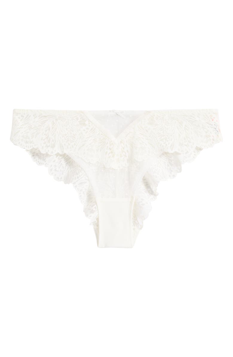 Hunkemöller Posie Brazilian Cut Briefs, Alternate, color, Snow White