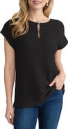 Jones New York Extended Shoulder Textured Top