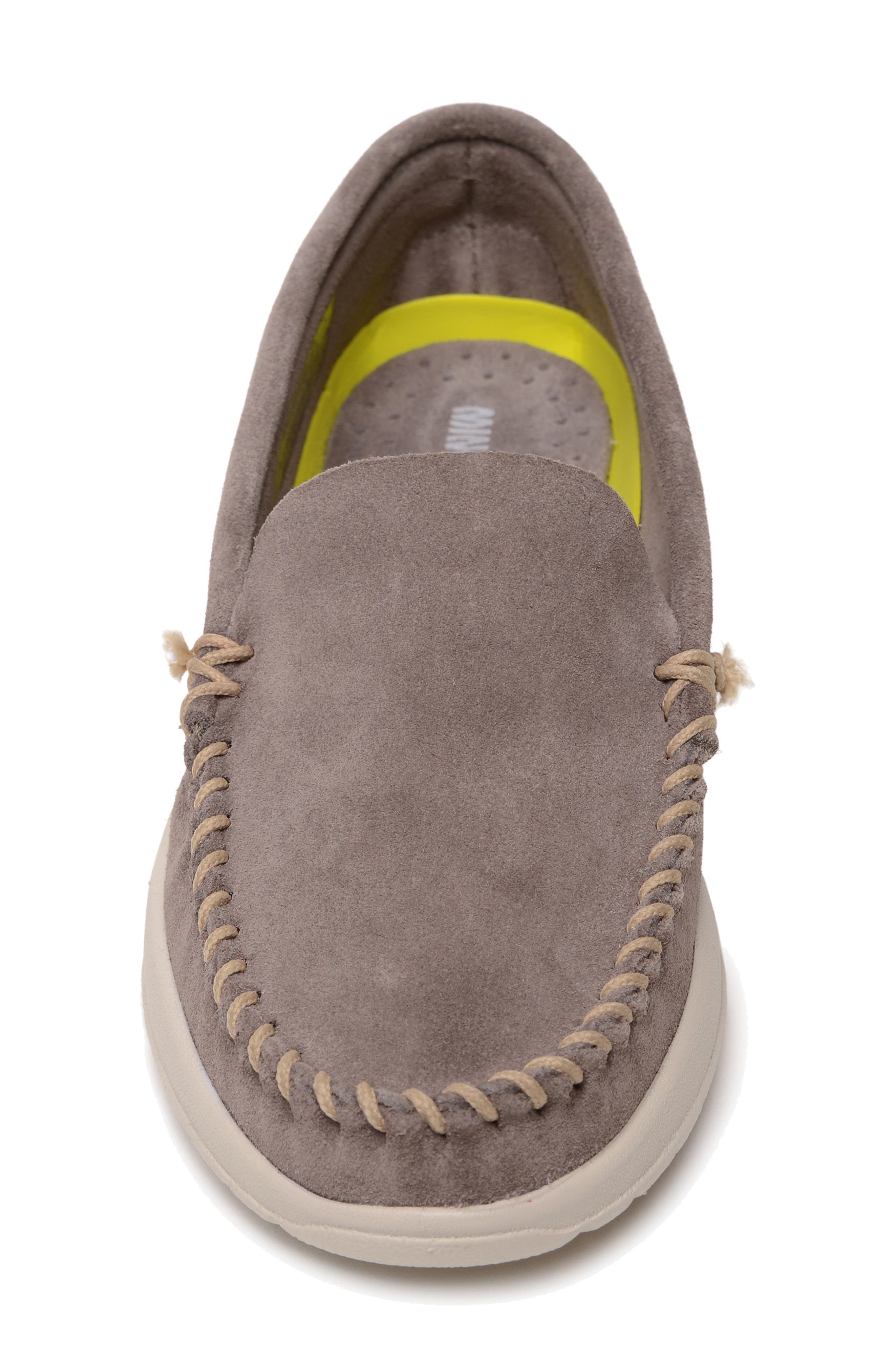 Minnetonka Discover Classic Water Resistant Loafer, Alternate, color, Grey