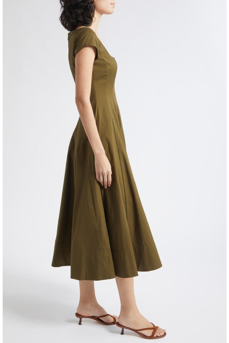 Short Sleeve Wells Dress, Alternate, color, DARK OLIVE