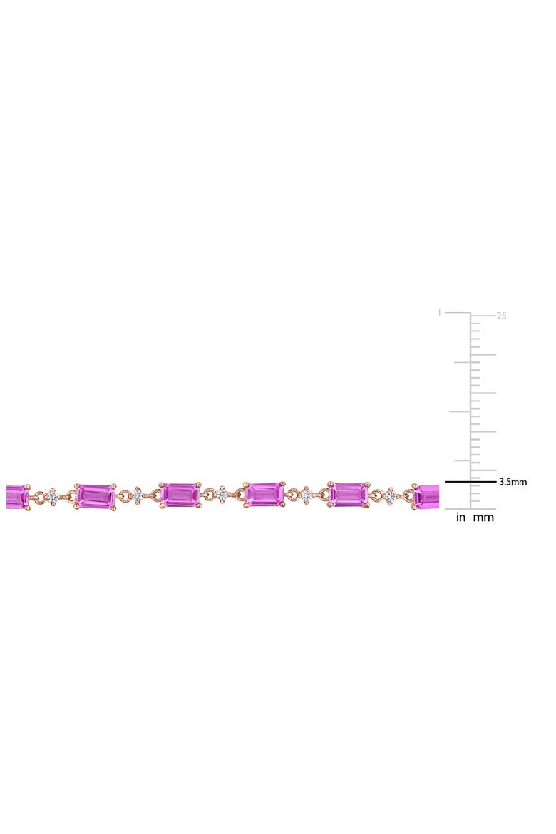 Lab Created Pink & White Sapphire Bracelet, Alternate, color, PINK