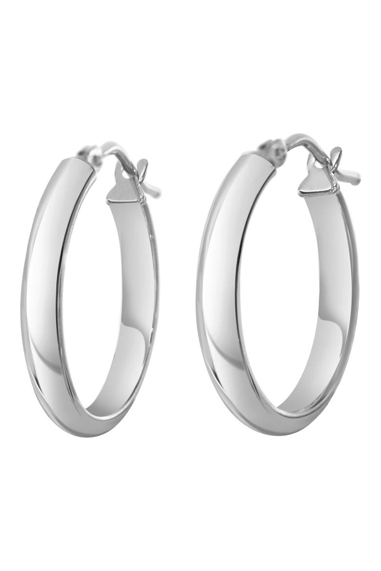 14K Gold Hoop Earrings (Nordstrom Exclusive), Main, color, 14K WHITE GOLD