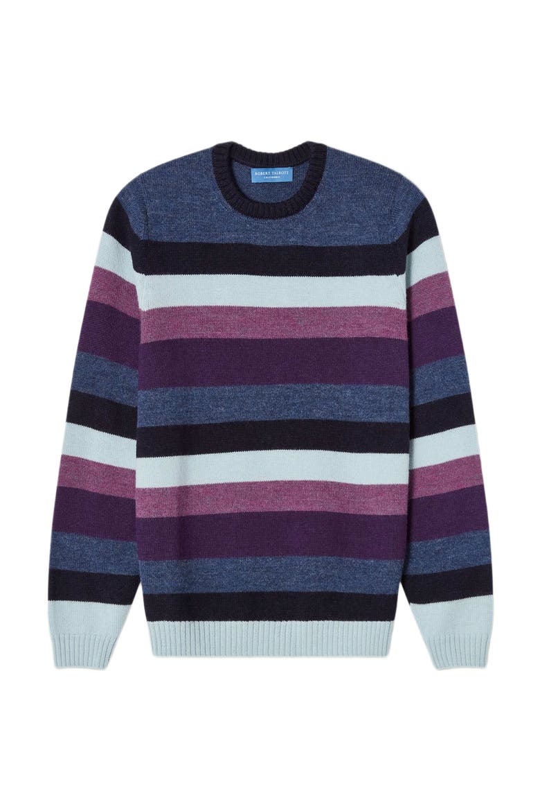 Radcliffe Striped Crewneck Sweater, Main, color, Blue Multi
