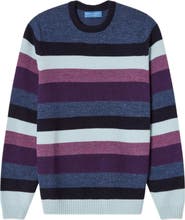 Robert Talbott Radcliffe Striped Crewneck Sweater
