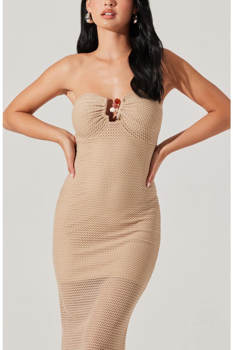 Kasandra Strapless Dress, Alternate, color, NATURAL
