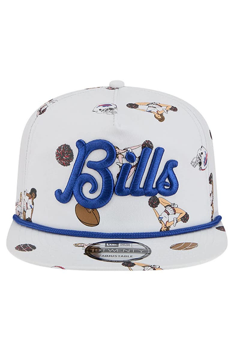 Men's New Era  White Buffalo Bills Team Cheer 19TWENTY Snapback Hat, Alternate, color, White