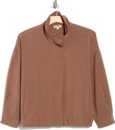 MAX STUDIO Bubble Hem Bomber Jacket