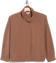 MAX STUDIO Bubble Hem Bomber Jacket