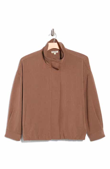 MAX STUDIO Bubble Hem Bomber Jacket