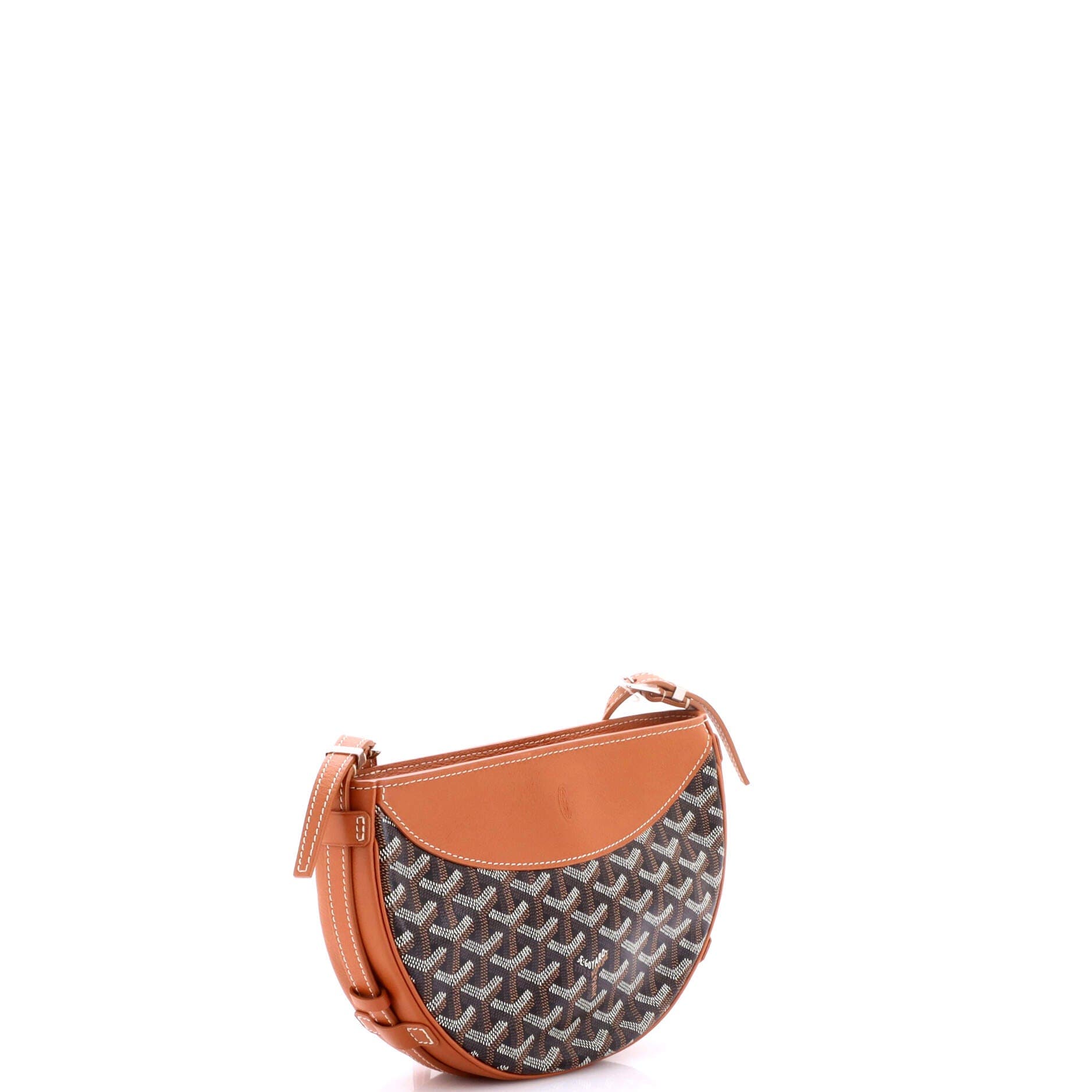 Pre-Owned Goyard Hirondelle Shoulder Bag Coated Canvas and Leather, Alternate, color, Brown
