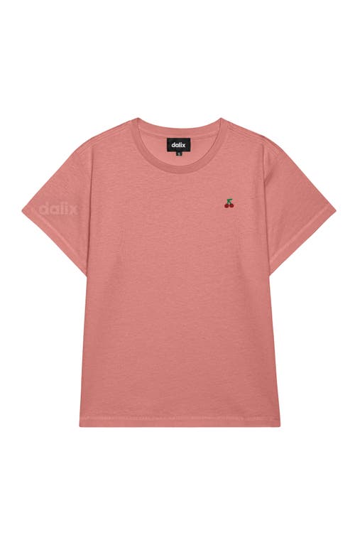 Dalix Womens Lil Cherry Lightweight High Waisted Tee In Red