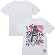 Mitchell & Ness Men's Mitchell & Ness Allen Iverson White Philadelphia 76ers Hardwood Classics Chalked Up T-Shirt
