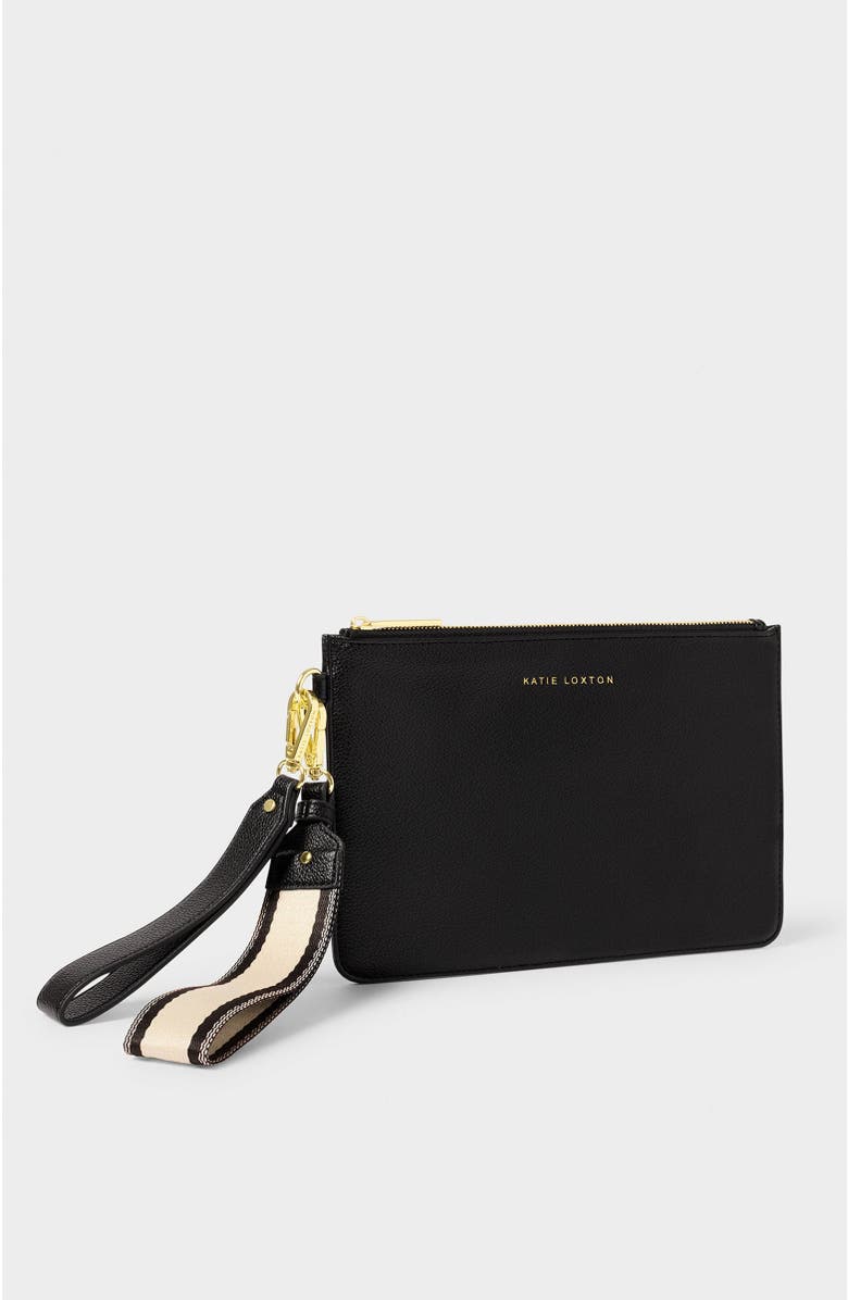 Katie Loxton Hallie Wristlet Pouch, Alternate, color, Black