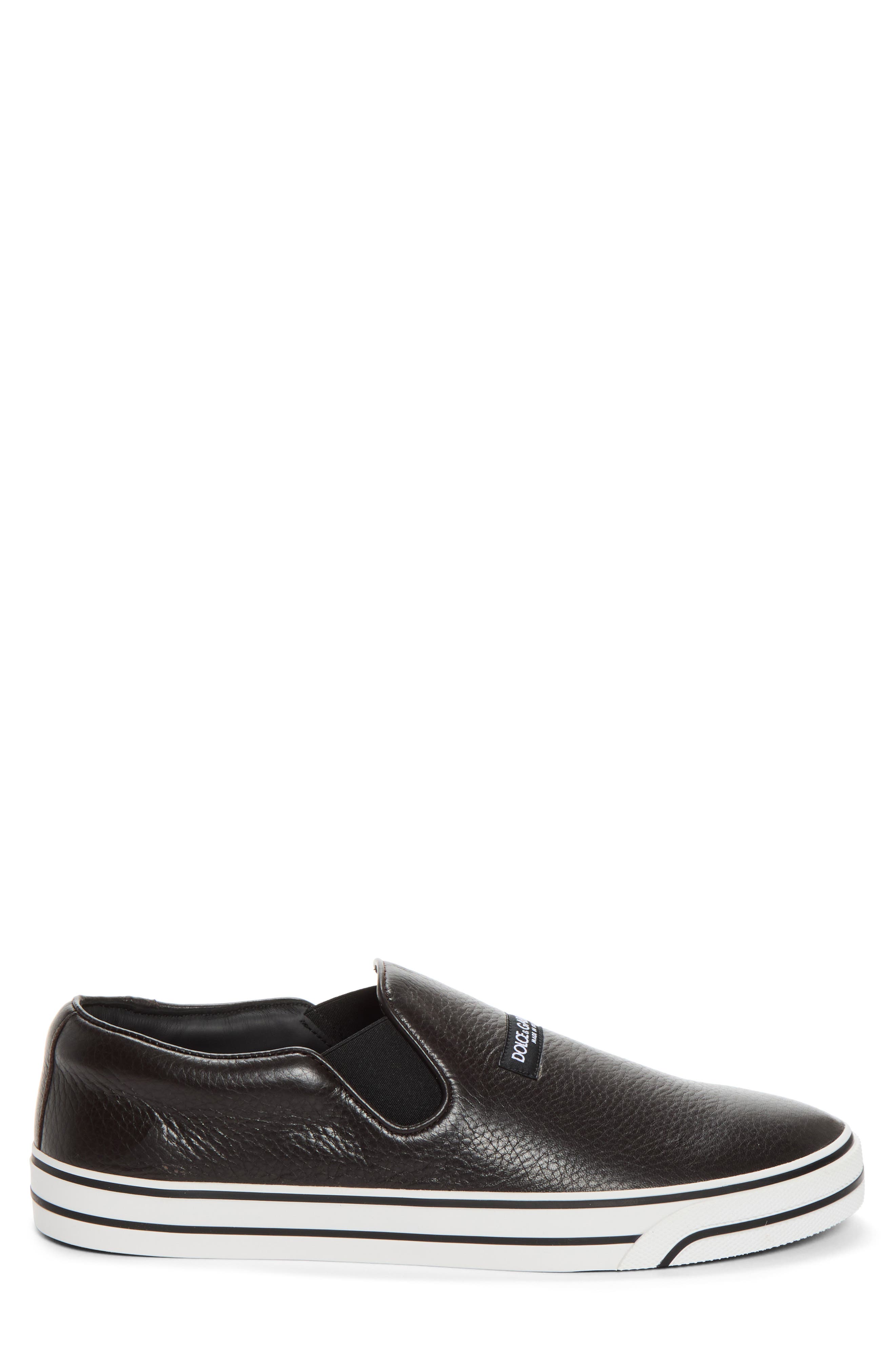 Deerskin Leather Slip-On Sneaker, Alternate, color, EBANO