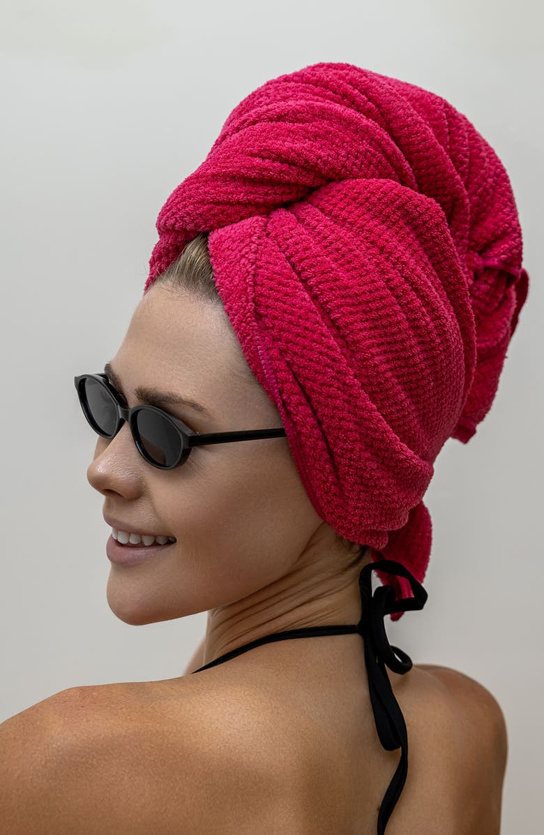 VOLO Hero Hair Towel, Alternate, color, Dahlia