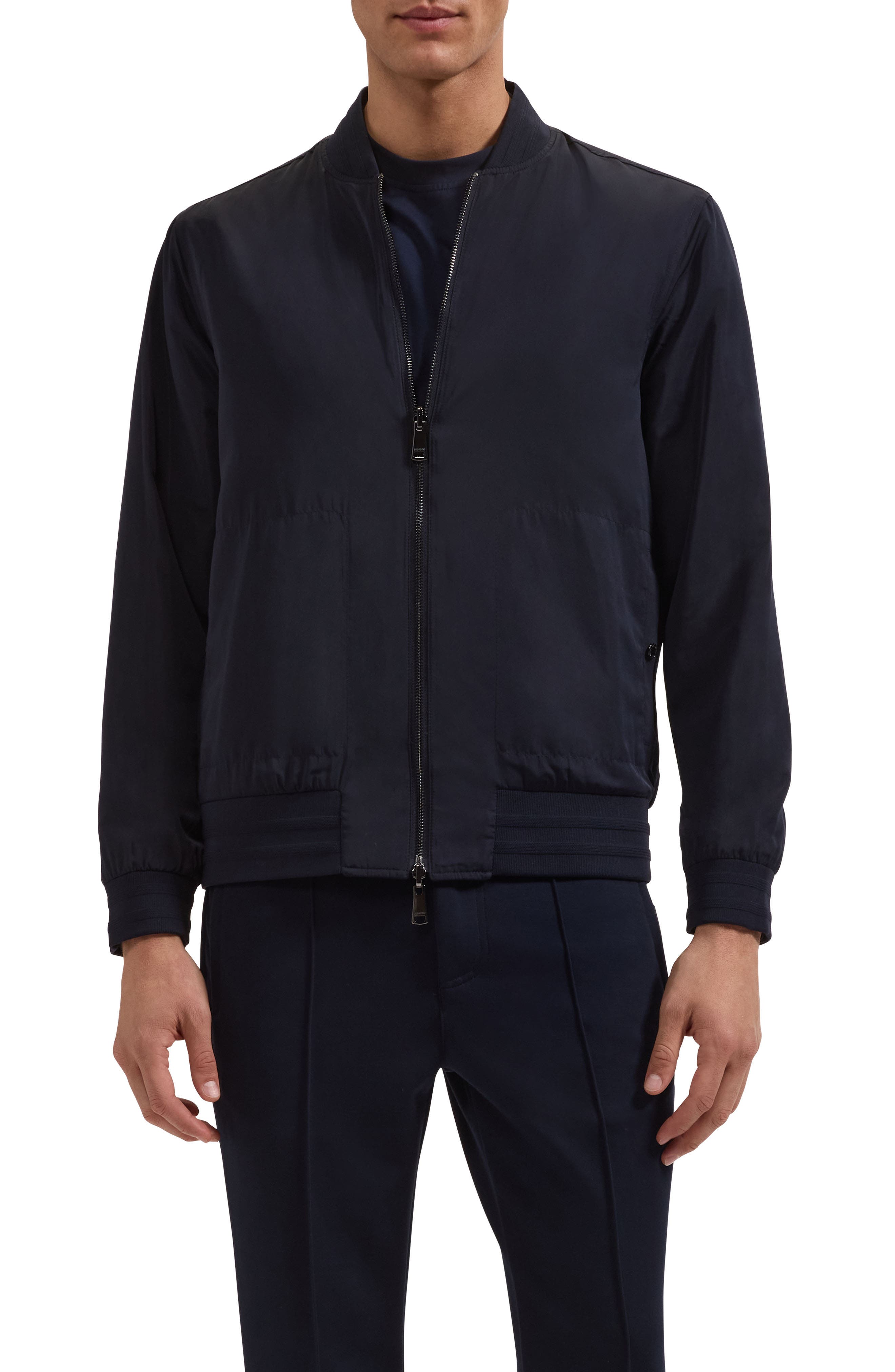 Soft Touch Knit Reversible Bomber Jacket - image 5