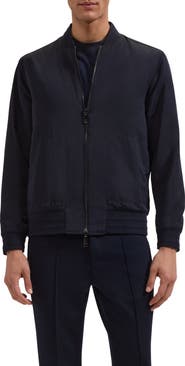 Bugatchi Soft Touch Knit Reversible Bomber Jacket