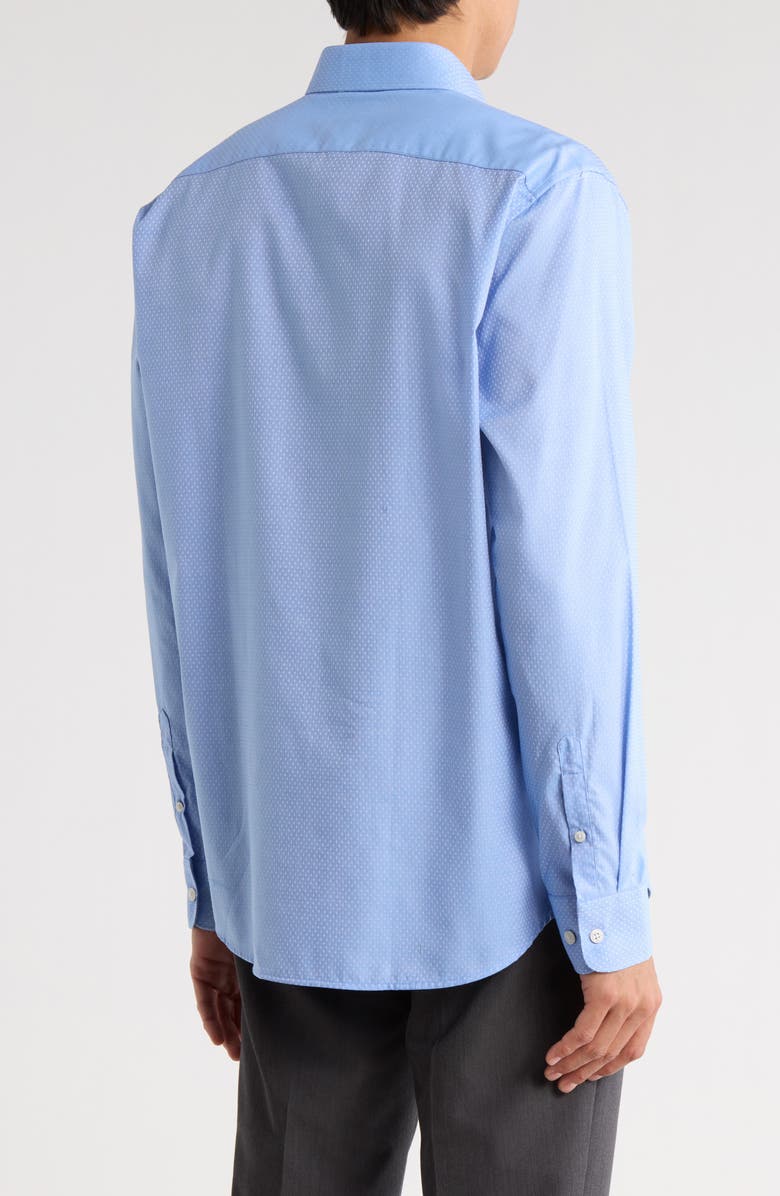 Original Penguin Dalston Dobby Slim Fit Dress Shirt, Alternate, color, Cornflower