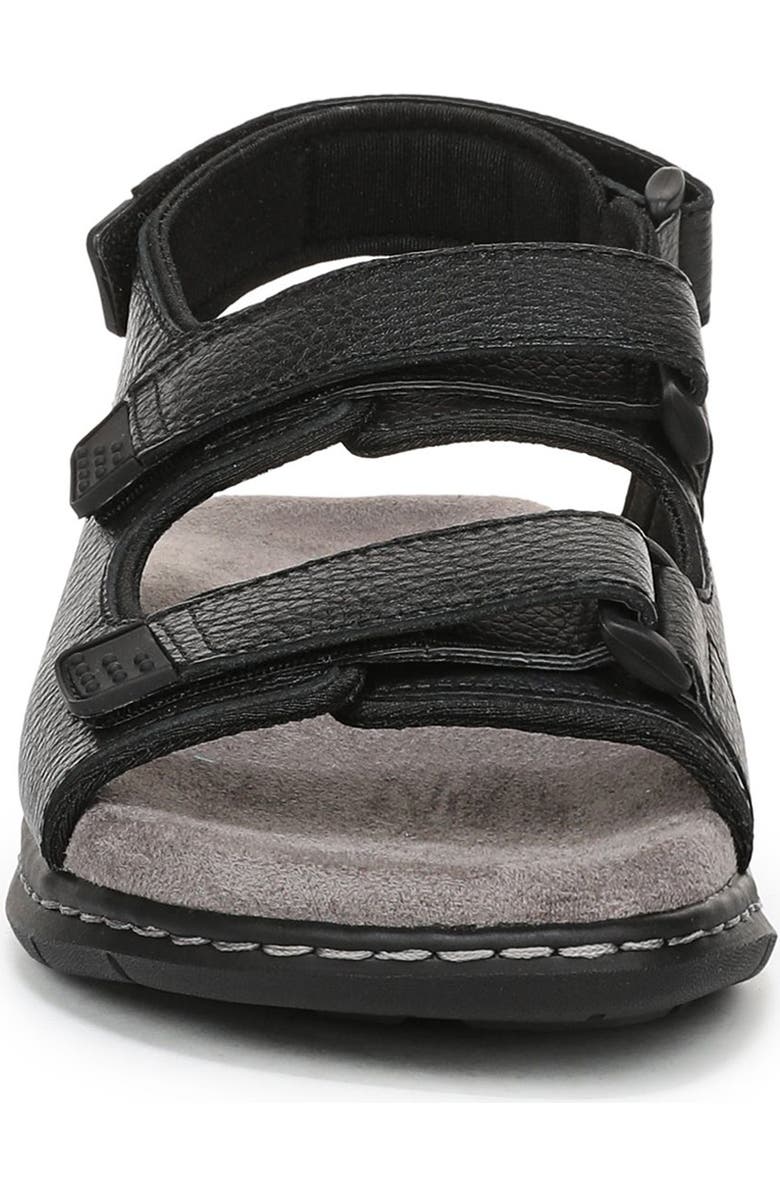 Dr. Scholl's Gavin Hook-and-Loop Sandal - Wide Width Available, Alternate, color, Black Leather