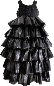 Tulleen Ruffle Tiered Gala Dress