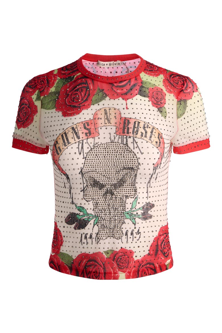 Tess Crystal Embellished Graphic T-Shirt, Alternate, color, SWEET ROSE OF MINE