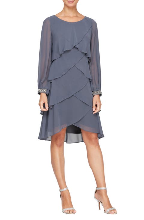 Long Sleeve Tiered Dress